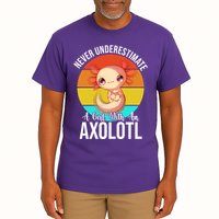 Never Underestimate A Girl With An Axolotl Tall T-Shirt