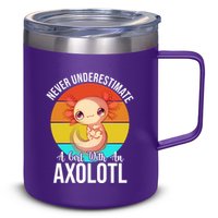 Never Underestimate A Girl With An Axolotl 12oz Stainless Steel Coffee Mug