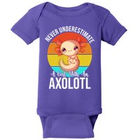 Never Underestimate A Girl With An Axolotl Baby Bodysuit