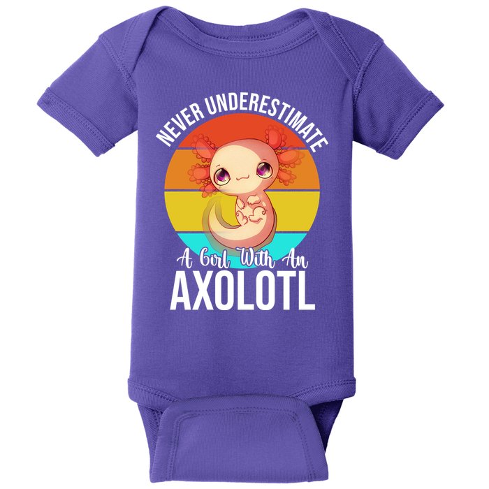 Never Underestimate A Girl With An Axolotl Baby Bodysuit