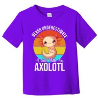Never Underestimate A Girl With An Axolotl Toddler T-Shirt