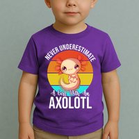 Never Underestimate A Girl With An Axolotl Toddler T-Shirt