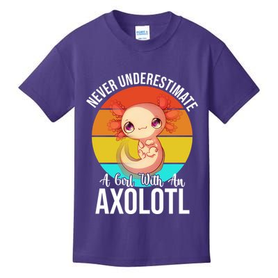 Never Underestimate A Girl With An Axolotl Kids T-Shirt