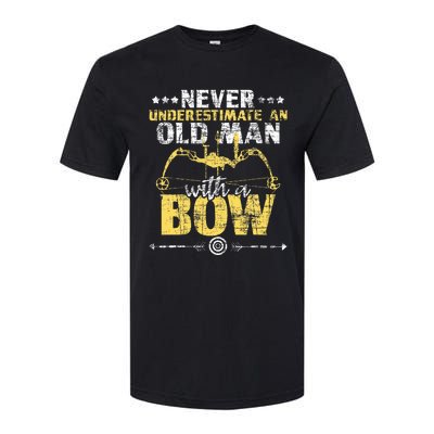 Never Underestimate An Old Man With A Bow Archery Archer Softstyle CVC T-Shirt