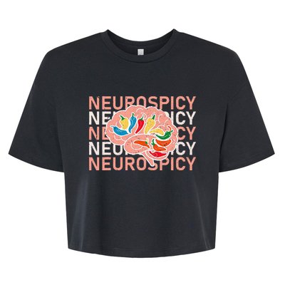 Neurospicy Universe Adhd Autism Awareness And Acceptance Bella+Canvas Jersey Crop Tee