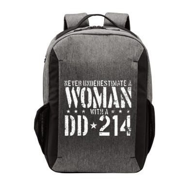 Never Underestimate A Woman With A DD 214 Alumni Vector Backpack