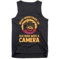 Never Underestimate An Old Man With A Camera Photography Tank Top