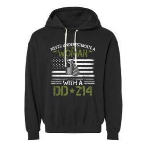 Never Underestimate An Old Man Who Has A DD214 Alumni Garment-Dyed Fleece Hoodie