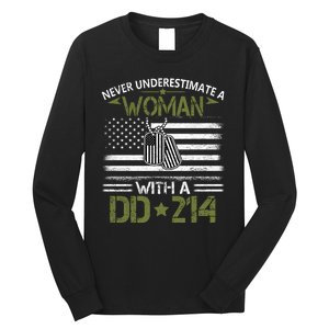 Never Underestimate An Old Man Who Has A DD214 Alumni Long Sleeve Shirt