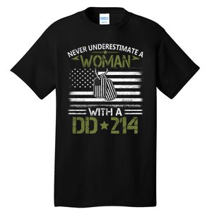 Never Underestimate An Old Man Who Has A DD214 Alumni Tall T-Shirt