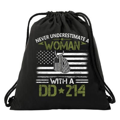 Never Underestimate An Old Man Who Has A DD214 Alumni Drawstring Bag