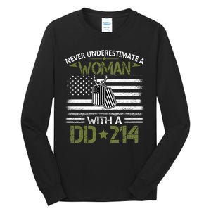 Never Underestimate An Old Man Who Has A DD214 Alumni Tall Long Sleeve T-Shirt