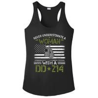 Never Underestimate An Old Man Who Has A DD214 Alumni Ladies PosiCharge Competitor Racerback Tank