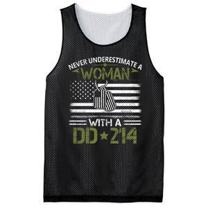 Never Underestimate An Old Man Who Has A DD214 Alumni Mesh Reversible Basketball Jersey Tank