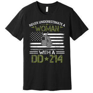 Never Underestimate An Old Man Who Has A DD214 Alumni Premium T-Shirt