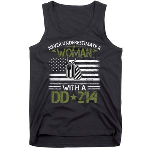 Never Underestimate An Old Man Who Has A DD214 Alumni Tank Top