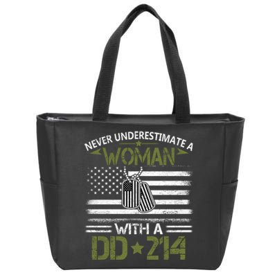 Never Underestimate An Old Man Who Has A DD214 Alumni Zip Tote Bag