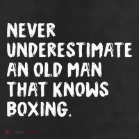 Never Underestimate An Old Man That Knows Boxing 7 Panel Mesh Trucker Snapback Hat