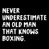 Never Underestimate An Old Man That Knows Boxing 7-Panel Snapback Hat