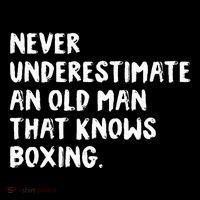 Never Underestimate An Old Man That Knows Boxing Youth Performance Sprint T-Shirt