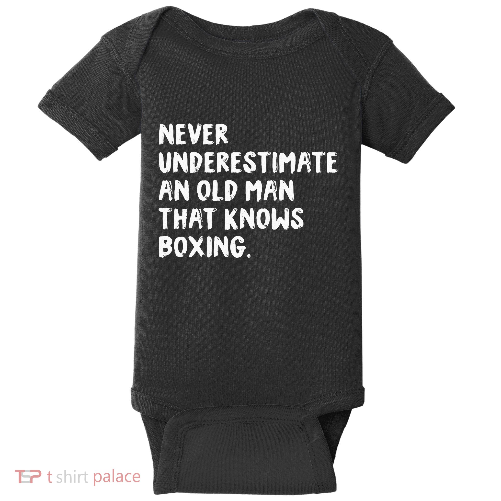 Never Underestimate An Old Man That Knows Boxing Baby Bodysuit