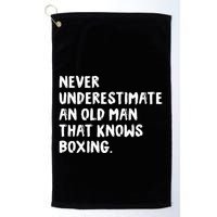 Never Underestimate An Old Man That Knows Boxing Golf Towel