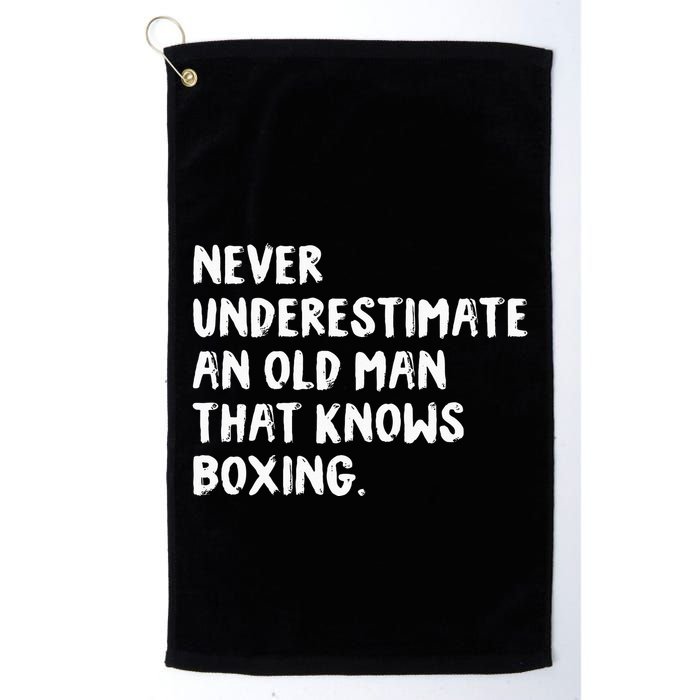 Never Underestimate An Old Man That Knows Boxing Golf Towel