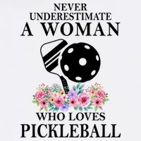 NEVER UNDERESTIMATE A WOMAN PICKLEBALL LQT Cooling Performance Crew T-Shirt