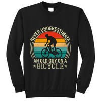 Never Underestimate An Old Guy On A Bicycle Funny Cycling Sweatshirt
