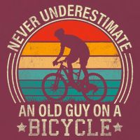 Never Underestimate An Old Guy On A Bicycle Funny Cycling 16oz Travel Tumbler