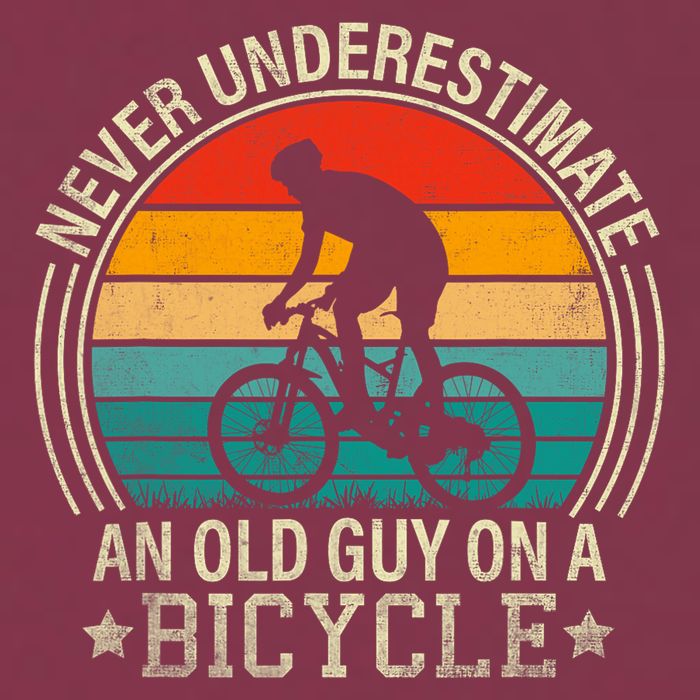 Never Underestimate An Old Guy On A Bicycle Funny Cycling 16oz Travel Tumbler