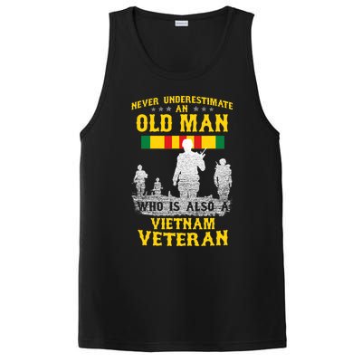 Never Underestimate An Old Man Vietnam Veteran Gift PosiCharge Competitor Tank