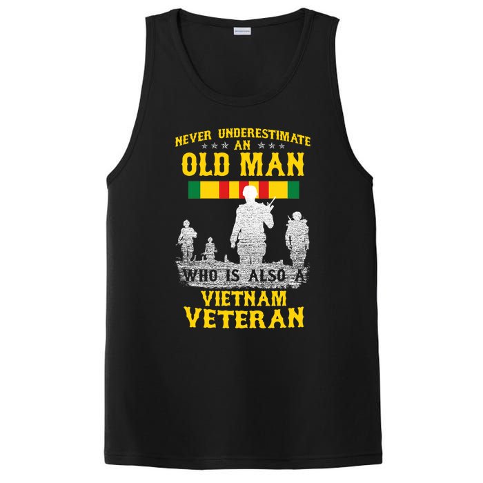 Never Underestimate An Old Man Vietnam Veteran Gift PosiCharge Competitor Tank