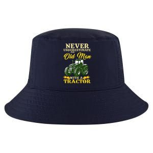 Never Underestimate An Old Man With A Tractor Cool Comfort Performance Bucket Hat