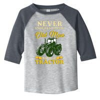 Never Underestimate An Old Man With A Tractor Toddler Fine Jersey T-Shirt