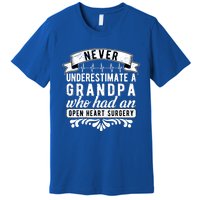 Never Underestimate A Grandpa Who Had A Open Heart Surgery Cute Gift Premium T-Shirt