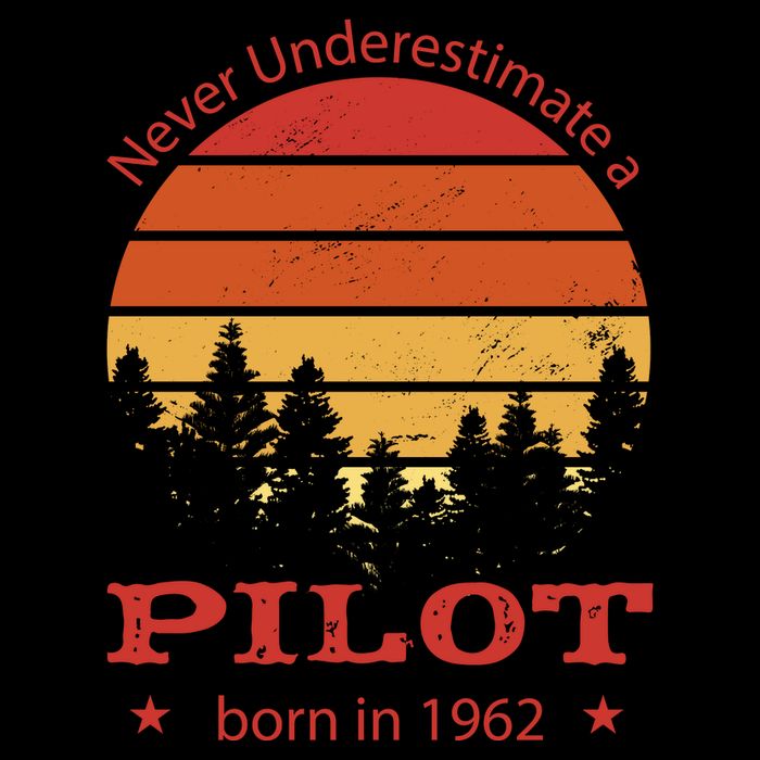 Never Underestimate A Pilot Born In 1962 Zip Tote Bag