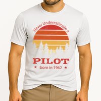 Never Underestimate A Pilot Born In 1962 Cooling Performance Crew T-Shirt