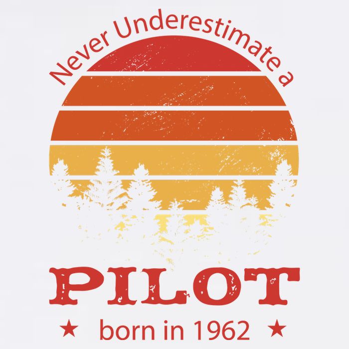 Never Underestimate A Pilot Born In 1962 Cooling Performance Crew T-Shirt