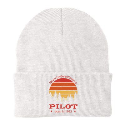 Never Underestimate A Pilot Born In 1962 Knit Cap Winter Beanie