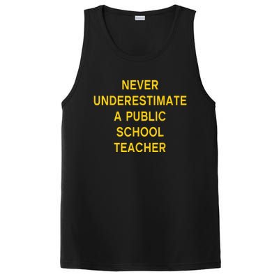 Never Underestimate A Public School Teacher Motivational Tim Walz PosiCharge Competitor Tank