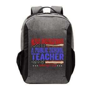 Never Underestimate A Public School Teacher Harris Waltz Vector Backpack