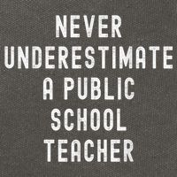 Never Underestimate A Public School Teacher Motivational Cotton Canvas Backpack