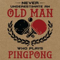 Never Underestimate An Old Man Who Plays Ping Pong Cotton Canvas Backpack