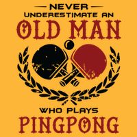 Never Underestimate An Old Man Who Plays Ping Pong Sustainable Knit Beanie