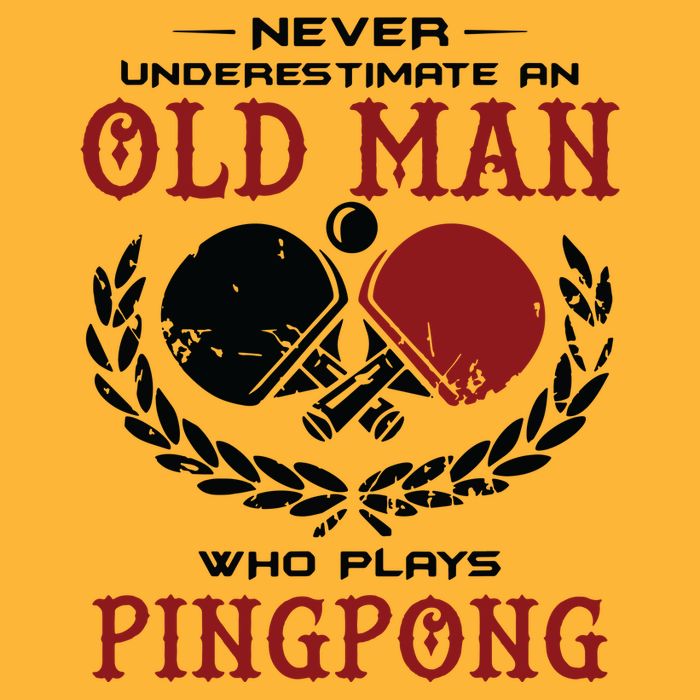 Never Underestimate An Old Man Who Plays Ping Pong Sustainable Knit Beanie