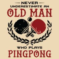 Never Underestimate An Old Man Who Plays Ping Pong Zip Tote Bag