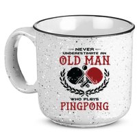 Never Underestimate An Old Man Who Plays Ping Pong 15oz Campfire Ceramic Mug