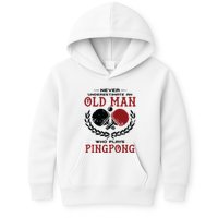 Never Underestimate An Old Man Who Plays Ping Pong Kids Hoodie