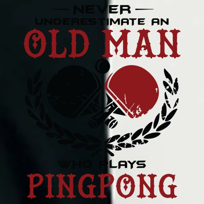 Never Underestimate An Old Man Who Plays Ping Pong Infant Baby Jersey Bodysuit